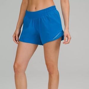 lululemon electric blue hotty hot shorts